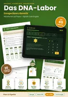 Vorschau - Arbeitsblätter - Das DNA-Labor: Escape Room Genetik Biologie Klasse 9/10 - Rätselkarten + digitale Code-Eingabe | Basenpaarung, Mitose und Meiose, Mendel-Regeln, Stammbaumanalyse - Deckblatt