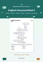 Vorschau - Arbeitsblätter - Englisch-Kreuzworträtsel 2 Klasse 3–4 - Deckblatt