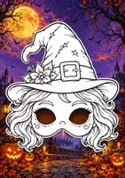 Vorschau - Mal- und Bastelvorlagen - 🎃 Halloween basteln in der Grundschule – 10 gruselige Masken zum Ausmalen, Ausschneiden und Verkleiden | Bastelvorlagen mit Anleitung für Klasse 3 und 4, Kunstunterricht & Halloween-Party - Seite 3