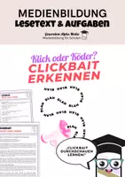 Vorschau - Arbeitsblätter - Clickbait erkennen - Klick oder Köder - Deckblatt