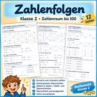 Vorschau - Arbeitsblätter - Zahlenraum 100 - Zahlenfolgen Nachbarzahlen - Deckblatt