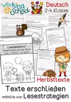 Vorschau - Arbeitsblätter - Lesestrategien Herbst | Lesetraining zum Herbst | Lesedetektive – Texte erschließen & Leseverstehen | sinnentnehmendes Lesen | Klasse 2-4 - Seite 1