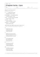 Vista previa - Evaluación - Irregular Verbs – Quiz de inglés 2º ESO - página 1