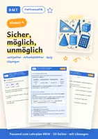 Vorschau - Arbeitsblätter - Sicher, möglich, unmöglich (Klasse 4) - Deckblatt