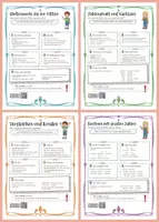 Vorschau - Poster - Lernplakate Mathe Klasse 4: Zahlenraum bis 1 Million, 5 Plakate in A4 und A3 mit QR-Erklärungen - Seite 1