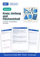 Vorschau - Arbeitsblätter - Kreis: Umfang und Flächeninhalt (Klasse 9) - Deckblatt
