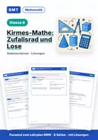 Vorschau - Arbeitsblätter - Kirmes-Mathe: Zufallsrad und Lose Klasse 8 - Deckblatt