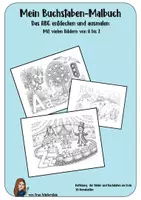 Vorschau - Arbeitsblätter - Mein Buchstaben-Malbuch mit 30 Seiten Anmalbildern - Deckblatt