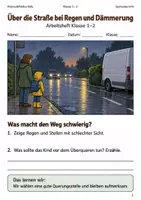 Vorschau - Arbeitsblätter - Straße überqueren Arbeitsheft Klasse 1–2 - Deckblatt