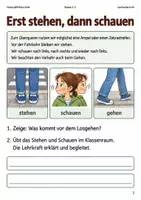 Vorschau - Arbeitsblätter - Straße überqueren Arbeitsheft Klasse 1–2 - Seite 1
