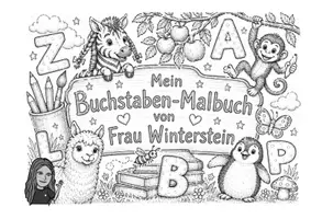 Vorschau - Arbeitsblätter - Mein Buchstaben-Malbuch mit 30 Seiten Anmalbildern - Seite 1