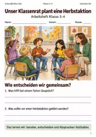 Vorschau - Arbeitsblätter - Klassenrat im Herbst Arbeitsheft Klasse 3–4 - Deckblatt