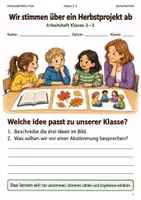Vorschau - Arbeitsblätter - Abstimmen im Herbst Arbeitsheft Klasse 2–3 - Deckblatt