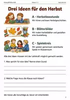 Vorschau - Arbeitsblätter - Abstimmen im Herbst Arbeitsheft Klasse 2–3 - Seite 1