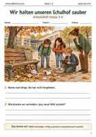 Vorschau - Arbeitsblätter - Sauberer Schulhof Arbeitsheft Klasse 3–4 - Deckblatt