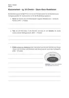 Vorschau - Klassenarbeiten - Klassenarbeit 10 Säuren Basen mit EWH und Checklist - Deckblatt