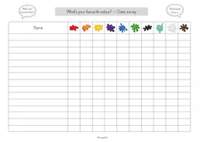 Vorschau - Aufgabenkarten - Class survey Colours - What's your favourite colour? (Klassenumfrage) - Seite 3