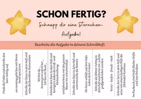 Vorschau - Arbeitsblätter - Sternchen Aufgabe - Rechtschreibung und Zeichensetzung - Wiederholungsaufgaben - Deckblatt
