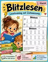 Vorschau - Arbeitsblätter - Blitzlesen – Lesetraining für die 2. Klasse mit Zeitnehmung - Deckblatt
