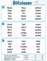 Vorschau - Arbeitsblätter - Blitzlesen – Lesetraining für die 2. Klasse mit Zeitnehmung - Seite 2