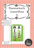 Vorschau - Fördermaterial/Inklusion - Klammerkarte Lesesynthese D - Deckblatt