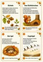 Vorschau - Poster - 20 herbstliche Lese- und Lernkarten mit Fragen zum reflektieren für Kinder zum Thema Herbst; für Klasse 2 bis 4 - Seite 2