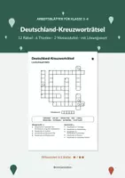 Vorschau - Arbeitsblätter - Deutschland-Kreuzworträtsel Klasse 3–4 - Deckblatt