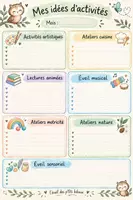 Aperçu - Préparation de séance / Séance complète - Fiche "organiser ses activités du mois" - Page de couverture