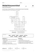Vorschau - Arbeitsblätter - Weltall-Kreuzworträtsel Klasse 3–4 - Seite 2