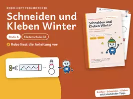 Vorschau - Arbeitsblätter - Schneiden und Kleben Winter – Stufe A – Robo-Heft Feinmotorik, GE und Vorschule - Deckblatt