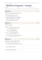 Vista previa - Evaluación - Adverbs of Frequency – Examen de inglés 1º ESO - página 1