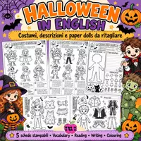 anteprima - Esercizi - HALLOWEEN IN ENGLISH – Vestiti, descrizioni e paper dolls - Pagina di copertina