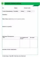 Vorschau - Lehrpläne/Lehrermaterial - Gesprächsprotokoll - Deckblatt