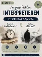 Vorschau - Stundenentwürfe - Kurzgeschichten interpretieren Klasse 9/10: Erzähltechnik & Sprache – Borcherts „Die Küchenuhr“ und Kafkas „Gibs auf!“ - Deckblatt