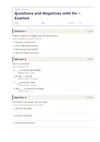 Vista previa - Evaluación - Questions and Negatives with Do – Examen de inglés 1º ESO - página 1