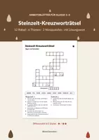Vorschau - Arbeitsblätter - Steinzeit-Kreuzworträtsel Klasse 3–4 - Deckblatt