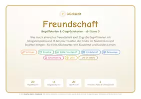 Vorschau - Aufgabenkarten - Freundschaft: Begriffs- & Gesprächskarten - Seite 1