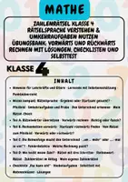 Vorschau - Arbeitsblätter - Zahlenrätsel Klasse 4 Rätselsprache verstehen & Umkehraufgaben nutzen Übungsbank: vorwärts und rückwärts rechnen mit Lösungen, Checklisten und Selbsttest Klasse 4 - Deckblatt