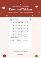 Vorschau - Arbeitsblätter - Essen-und-Trinken-Suchsel Klasse 1–2 - Deckblatt