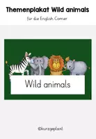 Vorschau - Poster - Themenplakat Wild animals - Einheitsposter - Deckblatt