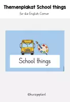 Vorschau - Poster - Themenplakat School things - Einheitsposter - Deckblatt