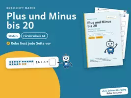 Vorschau - Arbeitsblätter - Plus und Minus bis 20 – Stufe C – Robo-Heft Mathe, Förderschule GE, Klasse 1–2 - Deckblatt