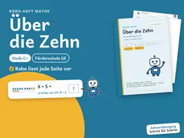 Vorschau - Arbeitsblätter - Zehnerübergang bis 20 – Stufe C+ – Robo-Heft Mathe, Förderschule GE, Klasse 1–2 - Deckblatt