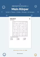 Vorschau - Arbeitsblätter - Mein-Körper-Suchsel Klasse 1–2 mit Werkstatt - Deckblatt