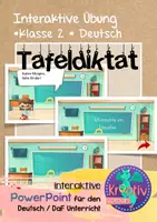 Vorschau - Fördermaterial/Inklusion - Interaktives Tafeldiktat Sätze - Deckblatt