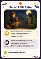 Vorschau - Arbeitsblätter - Halloween Lesespaziergang für Klasse 2 und 3 in 2 Lesestufen - Seite 1