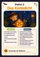 Vorschau - Arbeitsblätter - Halloween Lesespaziergang für Klasse 2 und 3 in 2 Lesestufen - Seite 2
