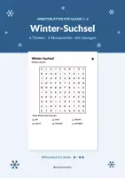 Vorschau - Arbeitsblätter - Winter-Suchsel Klasse 1–2 mit Lösungen - Deckblatt