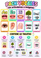 Vista previa - Juegos / Gamificación - 🅰️ 🐿️ Pack vocales con articulemas e imágenes 🌈 - Portada