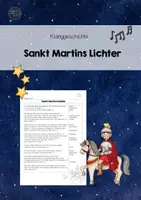 Vorschau - Arbeitsblätter - Klanggeschichte "Sankt Martins Lichter" - Deckblatt